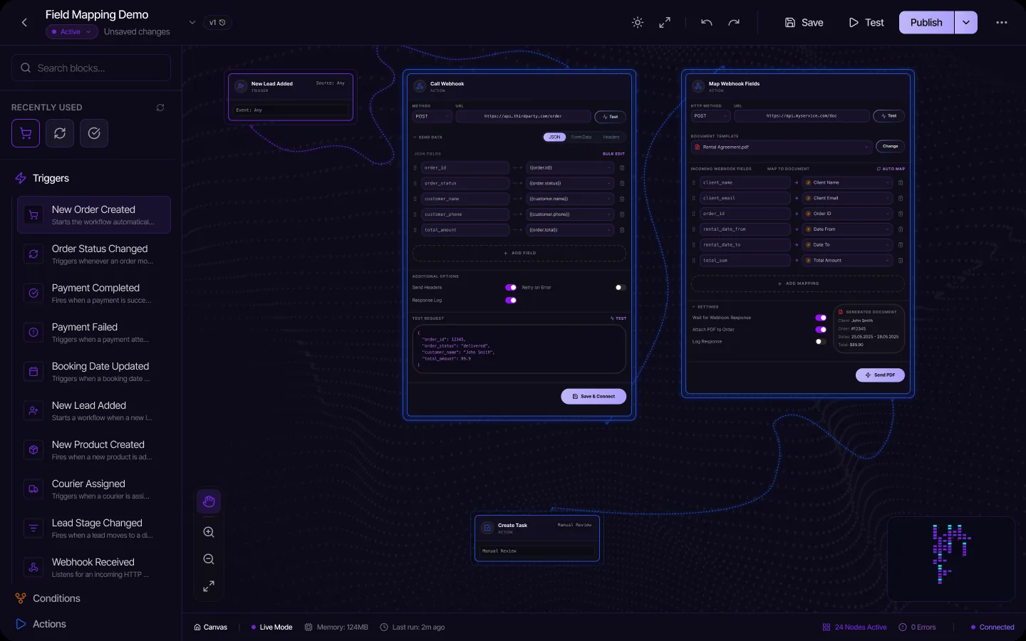 SABSUS AI field mapping for business automation