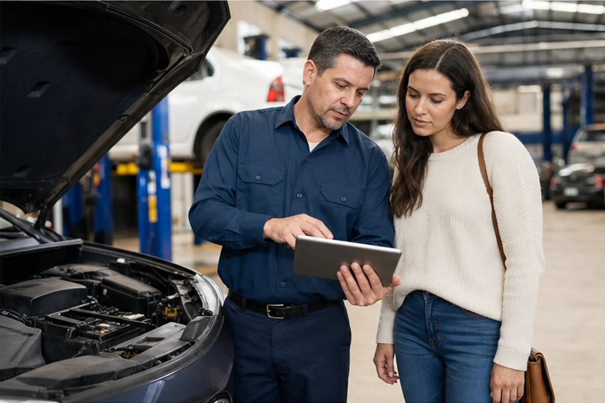 Auto service employee taking ownership of an escalated case