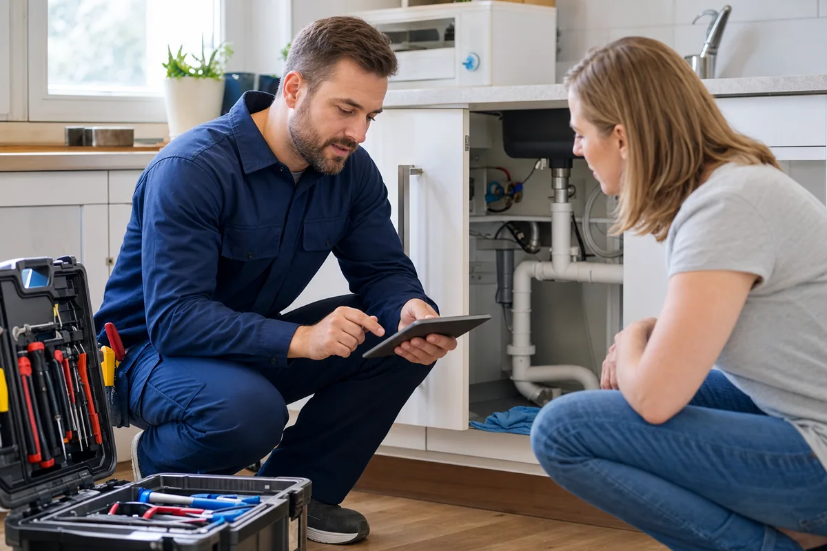 Service team resolving a customer request