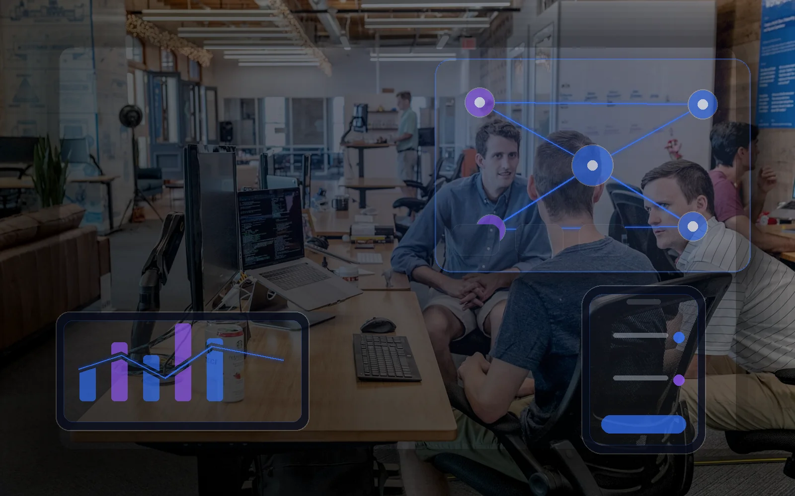 White-label customer application connected to business operations