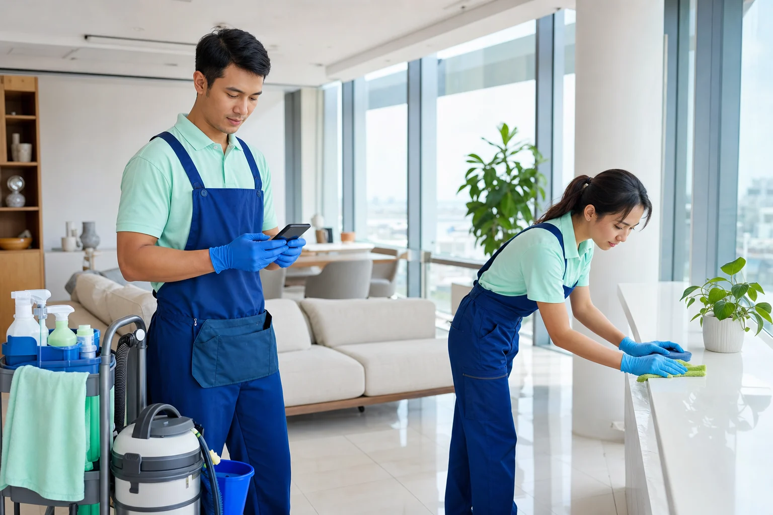 SABSUS cleaning service booking, crew and quality workflow